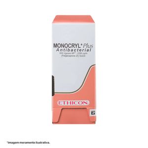 Fio de sutura MONOCRYL® Plus Incolor 45cm 4-0 Ag. 13 mm 3/8