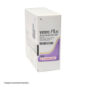 Fio de sutura VICRYL PLUS® Violeta 70cm 4-0 Ag. 17 mm 1/2
