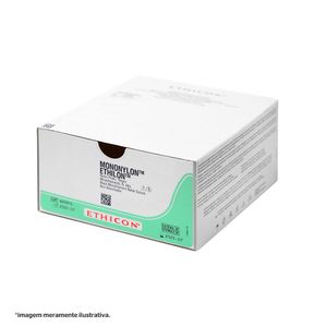 Fio de sutura MONONYLON® Preto 45cm 5-0 Ag. 26 mm 1/2
