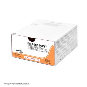 Fio de sutura ETHIBOND® Verde (8)75cm 2-0 Ag. 17 mm 1/2