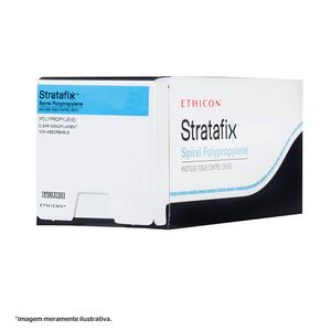 Fio de sutura Stratafix POLIPROPILENO Bi-direcional Incolor 24 x 24cm 1 Ag. 36,4 mm 1/2