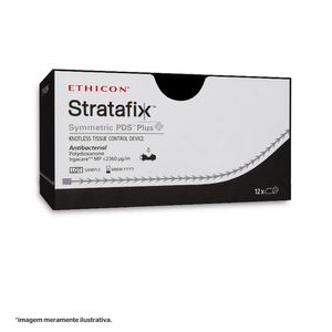 Fio de sutura STRATAFIX SYMM PDS PLUS 60cm 0 Ag. 40mm 1/2